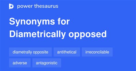 opposed synonym|diametrically opposed synonyms.